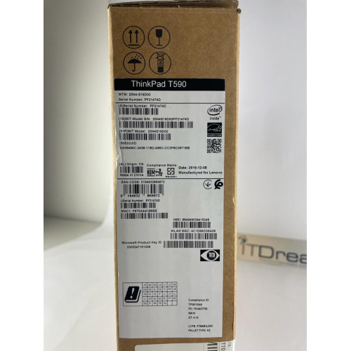Notebook Lenovo T590 15" i7 8665U 16GB RAM 512GB SSD WIN10 PRO 20N4000BIX